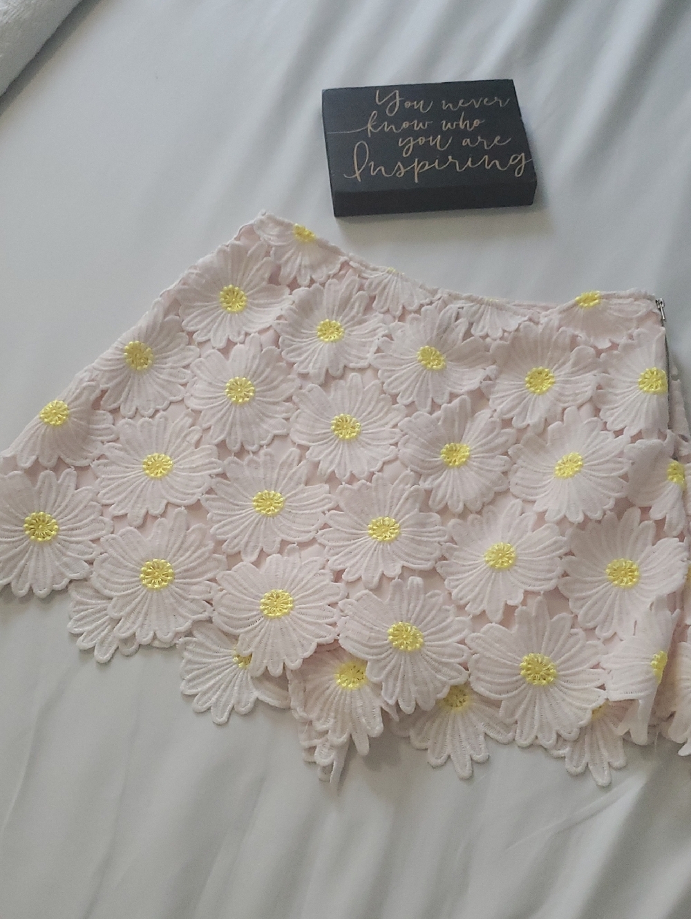 SKORT Floral Daisy  Pink with Yellow Accents So Cute